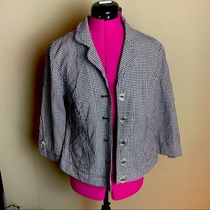 VTG 90’s Black/White Gingham Jacket